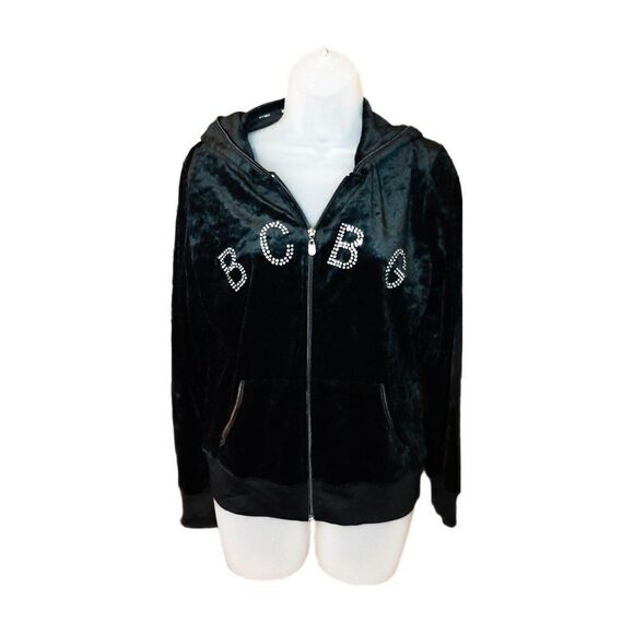 BCBG Max Azria Y2K Velour Tracksuit Jacket - Picture 1 of 5